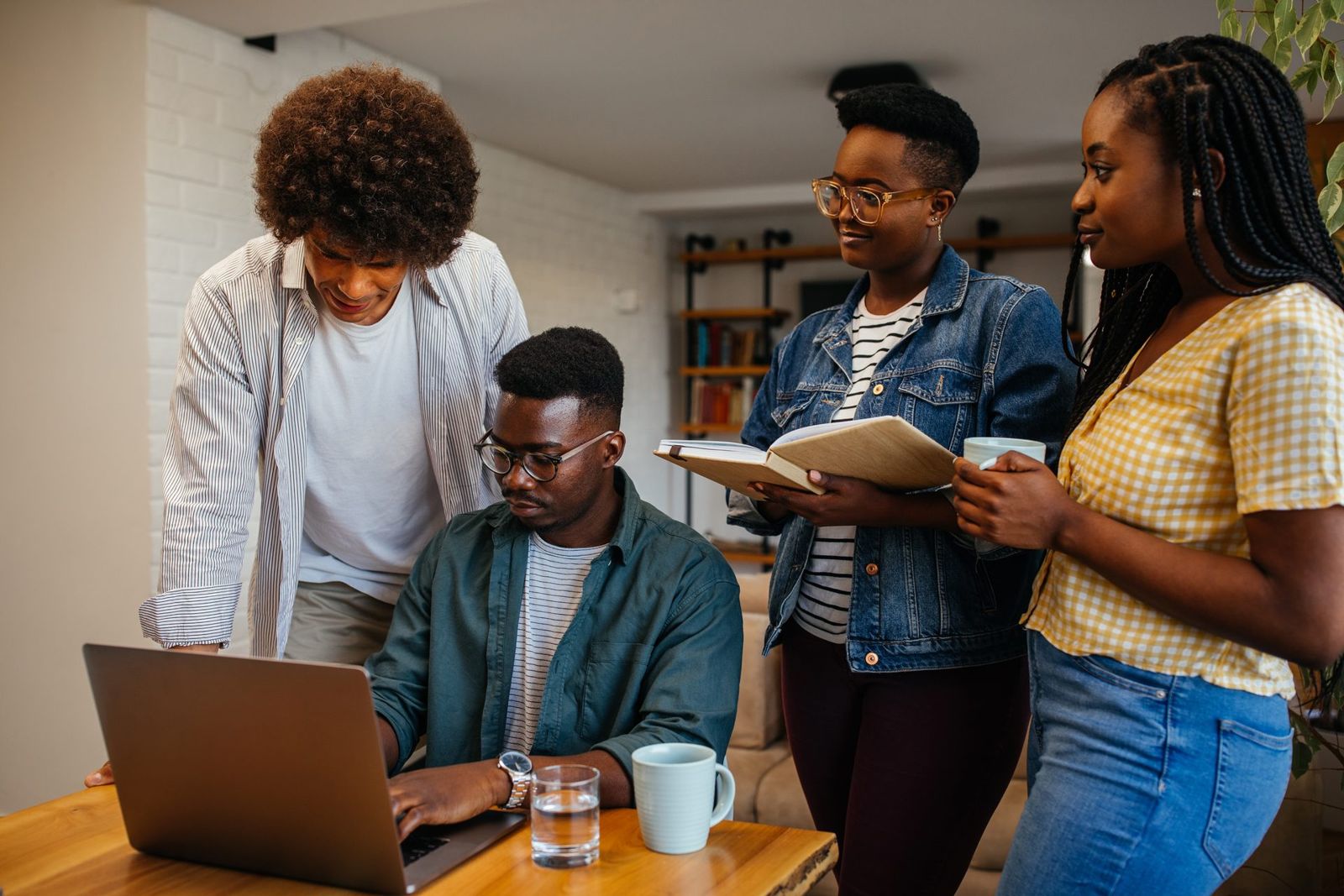 Young professionals learning together